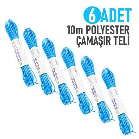 DecoBella 6 'lı Polyester Çamaşır İpi